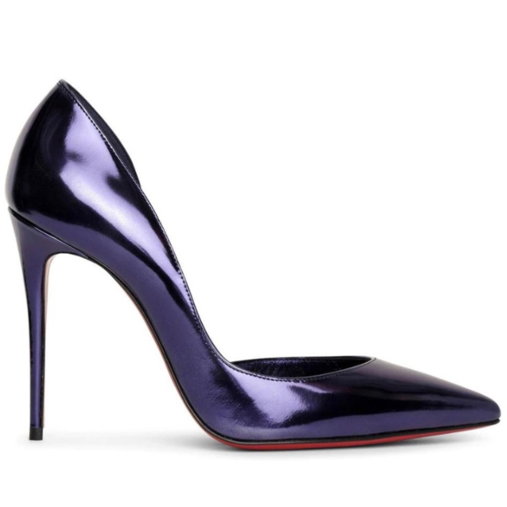 Christian Louboutin 100mm Metallic Blue Purple Iriza